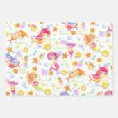 Mermaids White Geschenkpapier Set (Vorderseite 2)