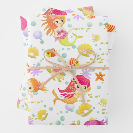 Mermaids White Geschenkpapier Set (Beispiel)