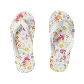 Mermaids White Kinderbadesandalen