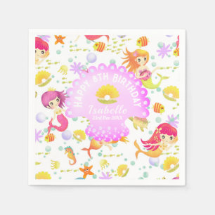 Mermaids White Serviette