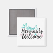 Mermaids Willkommen Magnet (Vorderseite/Rückseite)