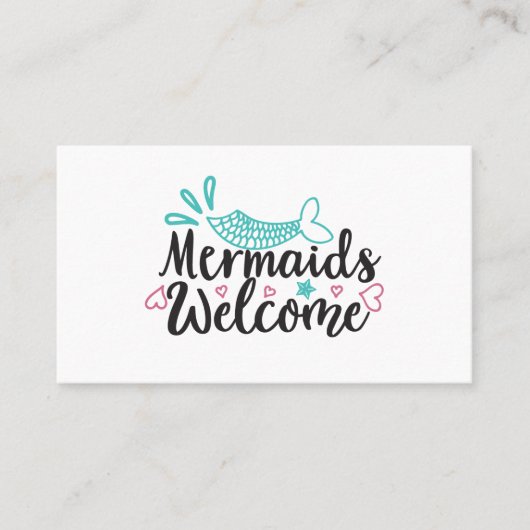 Mermaids Willkommen Visitenkarte (Vorderseite)