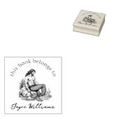 Merman Book Lover Gift "From the Library" Buch Gummistempel (Stempel)