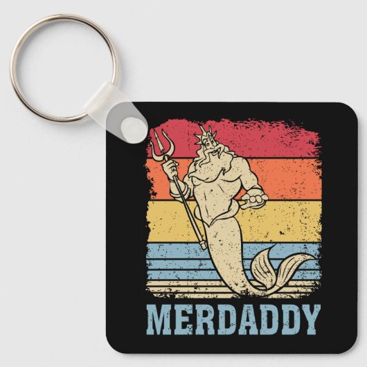 Merman Mermaid Daddy Fish Father Schlüsselanhänger (Vorderseite)