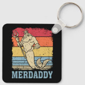 Merman Mermaid Daddy Fish Father Schlüsselanhänger (Rückseite)