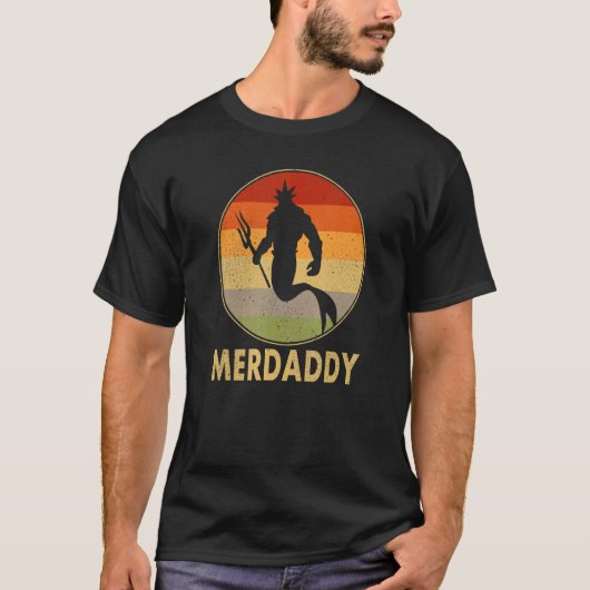 Merman Mermaid Daddy Fish Father T-Shirt (Vorderseite)