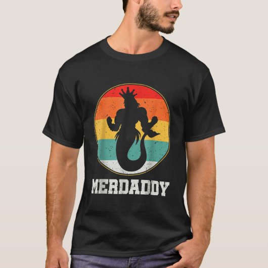 Merman Mermaid Daddy Fish Father T-Shirt (Vorderseite)