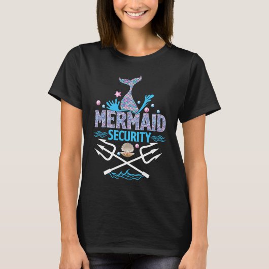 Merman Mermaid Security Lifeguard Swimmer Costume T-Shirt (Vorderseite)