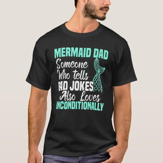 Merman Mermaid Vater Aquatic Creative T-Shirt (Vorderseite)