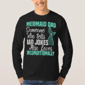 Merman Mermaid Vater Aquatic Creative T-Shirt (Vorderseite)