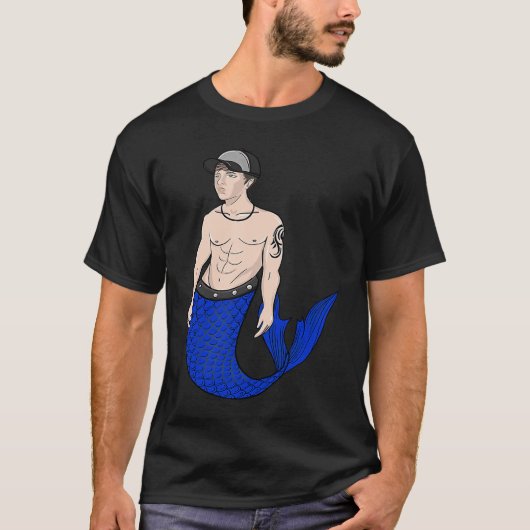 Merman Mermen Merboy Majestic Boy Mermaid Schwimme T-Shirt (Vorderseite)