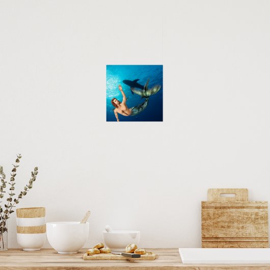 Merman mit Shark Poster (Küche)