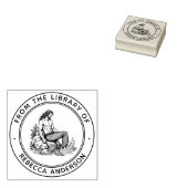 Merman on Rocks Ex Libris Buchzeichen Library Book Gummistempel (Stempel)