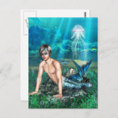 Merman Postcard Postkarte (Vorne/Hinten)