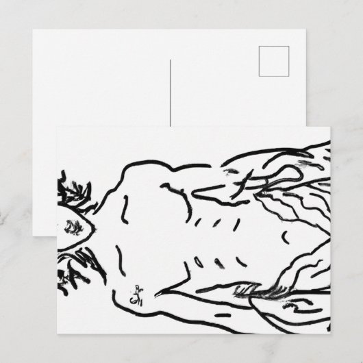 Merman Postkarte (Vorne/Hinten)