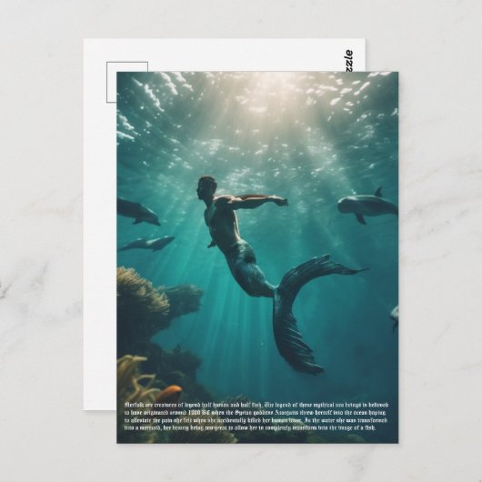 Merman Postkarte (Vorne/Hinten)