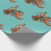 Merman Riding Humster Geschenkpapier (Ecke)