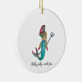 Merman Santa Keramik Ornament (Rechts)
