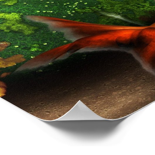 Merman Swimming Poster (Ecke)