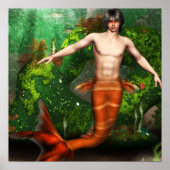 Merman Swimming Poster (Vorne)