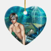 Merman-Verzierungen Keramikornament (Hinten)