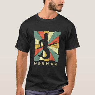 Merman Vintag Retro Style I Liebe Mermen T-Shirt