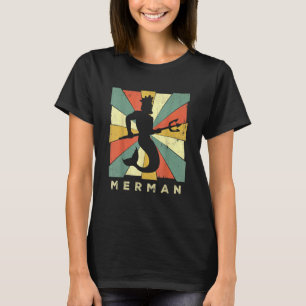 Merman Vintag Retro Style I Liebe Mermen T-Shirt