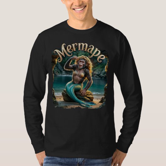 Mermape Fotografie Combo Kreatur Funny T-Shirt (Vorderseite)