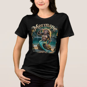 Mermape Fotografie Combo Kreatur Funny Tri-Blend Shirt
