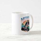 Mermape Illustration Combo Creature Funny Kaffeetasse (VorderseiteRechts)
