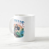 Mermape Illustration Combo Creature Funny Kaffeetasse (Vorderseite Links)