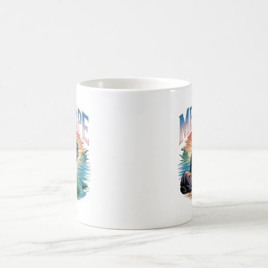 Mermape Illustration Combo Creature Funny Kaffeetasse (Mittel)