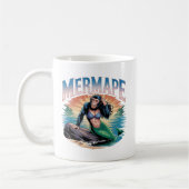 Mermape Illustration Combo Creature Funny Kaffeetasse (Links)