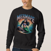 Mermape Illustration Combo Creature Funny Sweatshirt (Vorderseite)