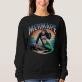 Mermape Illustration Combo Creature Funny Sweatshirt (Vorderseite)