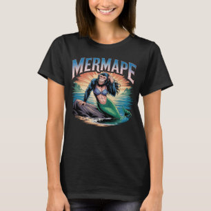Mermape Illustration Combo Creature Funny T-Shirt