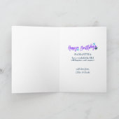 Mermazing Birthday Bright Mermaid Personalisiert Karte (Innenseite)