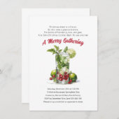 Merme Ansammlung Cocktails Einladung (Vorne/Hinten)