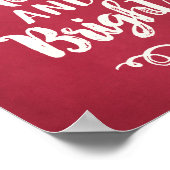 Merme und helle Rustikale Red Holiday Wall Poster (Ecke)