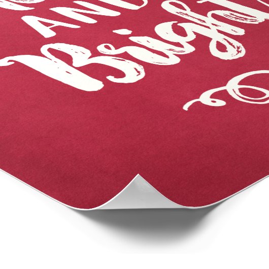 Merme und helle Rustikale Red Holiday Wall Poster (Ecke)