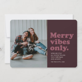 Merme Vibes nur Spaß Retro-Urlaub Fotokarte Feiertagskarte