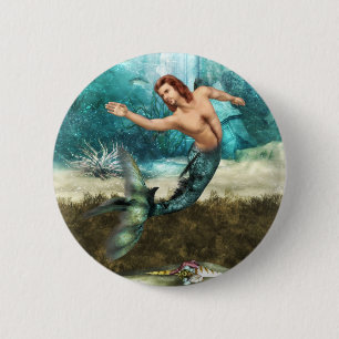 Mermen-Knopf Button
