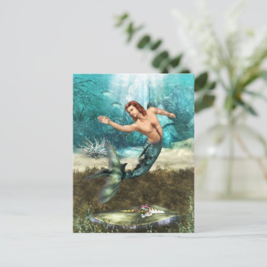 Mermen Postcard Postkarte (Stehend Vorderseite)
