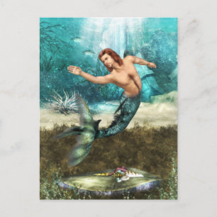 Mermen Postcard Postkarte