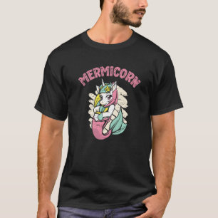 Mermicorn Unicorn Mermaid Colorful Horse Rainbow H T-Shirt