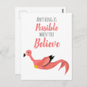 Mermingo: Mermaid-Flamingo und inspirierendes Zita Postkarte (Vorne/Hinten)