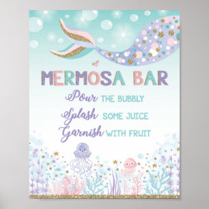 Mermosa Bar Meerjungfrau Mimosa Bar Unterseezeiche Poster