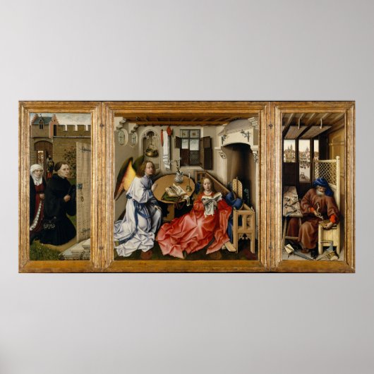 Merode Alterpiece von Robert Campin Poster (Vorne)