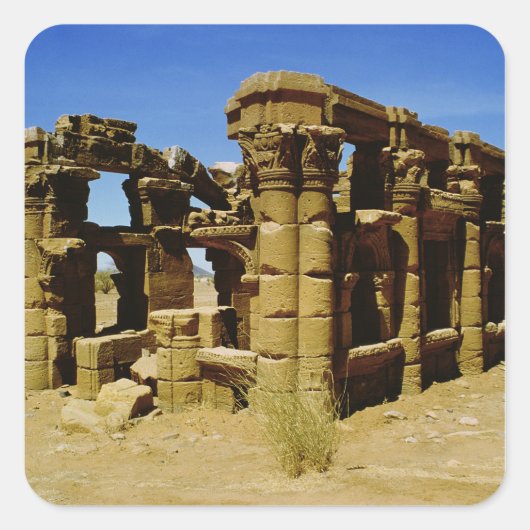 Meroitic Kiosk Quadratischer Aufkleber (Vorderseite)