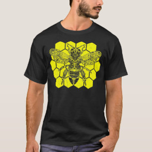 Merovingian BEE Masonic Style Design Honeycomb T-Shirt